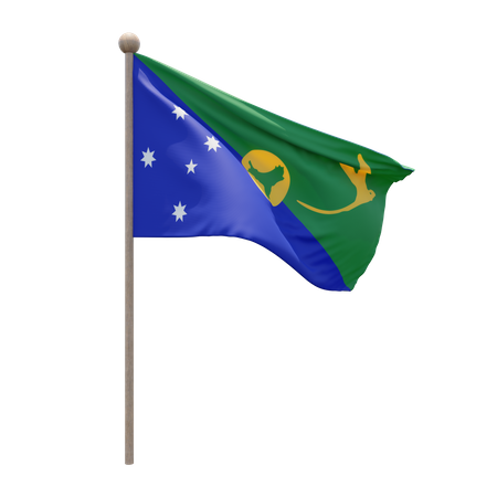 Mastro de bandeira da ilha natal  3D Flag