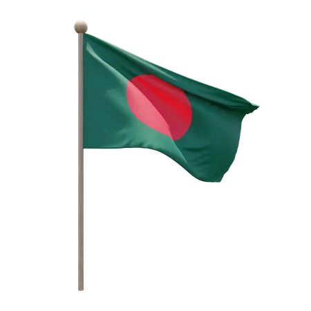 Mastro de bandeira de bangladesh  3D Flag