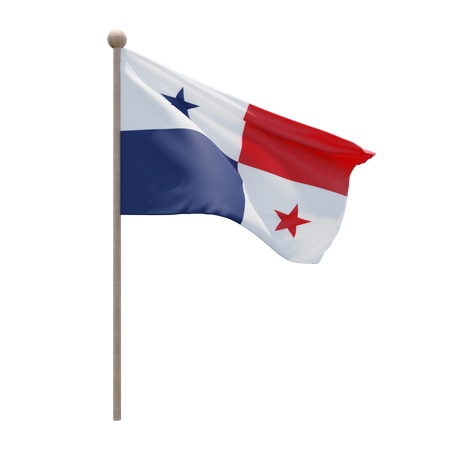 Mastro da bandeira do panamá  3D Flag