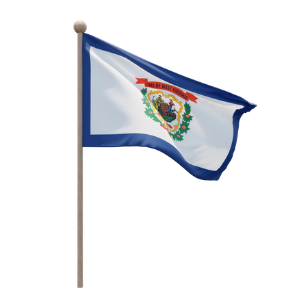 Mastro da Virgínia Ocidental  3D Flag