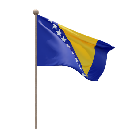 Mastro da Bósnia e Herzegovina  3D Flag