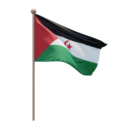 Mastro da República Árabe Saharaui Democrática  3D Flag