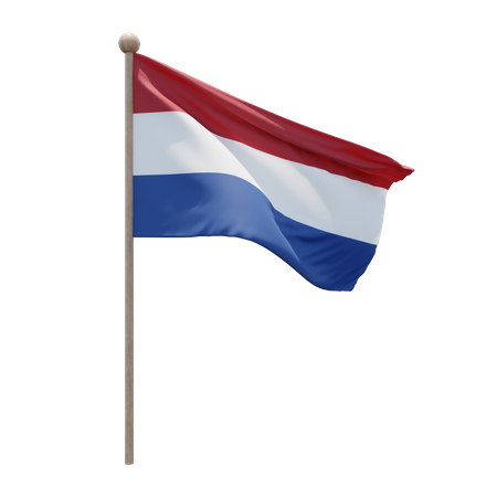 Mastro de bandeira da holanda  3D Flag