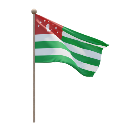 Mastro de bandeira da república da Abkhazia  3D Flag