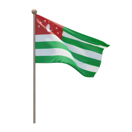 Mastro de bandeira da república da Abkhazia  3D Flag