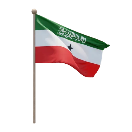 Mastro de bandeira da Somalilândia  3D Flag