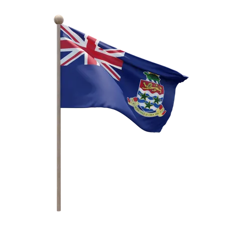 Mastro de bandeira das Ilhas Cayman  3D Flag