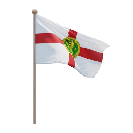 Mastro de bandeira de alderney  3D Flag