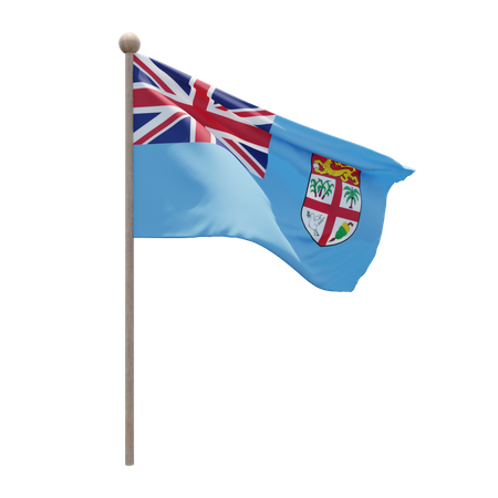 Mastro de bandeira de fiji  3D Flag