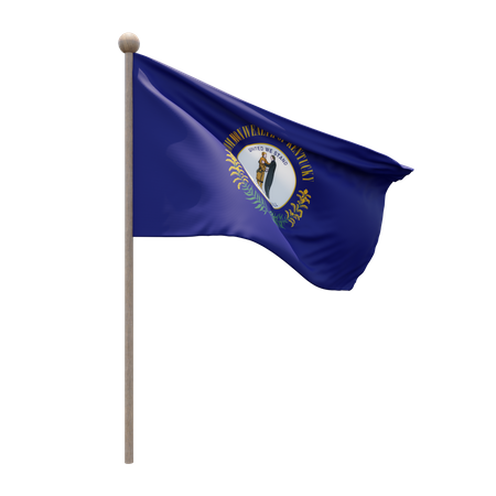 Mastro de Kentucky  3D Flag