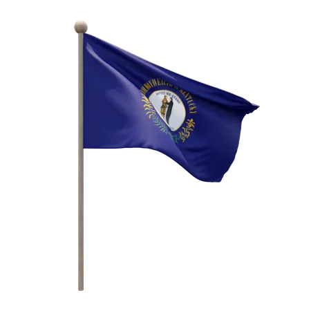 Mastro de Kentucky  3D Flag