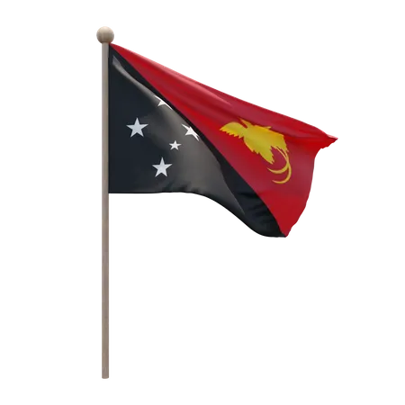 Mastro de bandeira de papua nova guiné  3D Flag