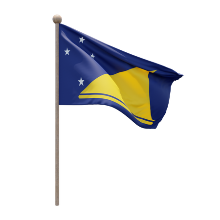 Mastro de bandeira de Tokelau  3D Flag