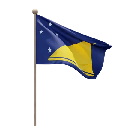 Mastro de bandeira de Tokelau  3D Flag