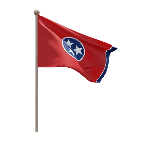 Mastro de bandeira do Tennessee  3D Flag