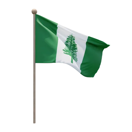 Mât de drapeau de l'île norfolk  3D Flag