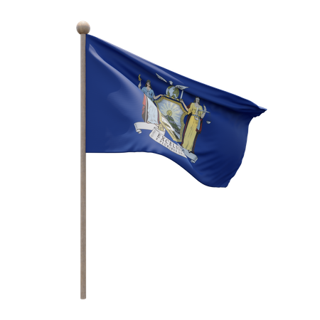 Mât de drapeau de New York  3D Flag