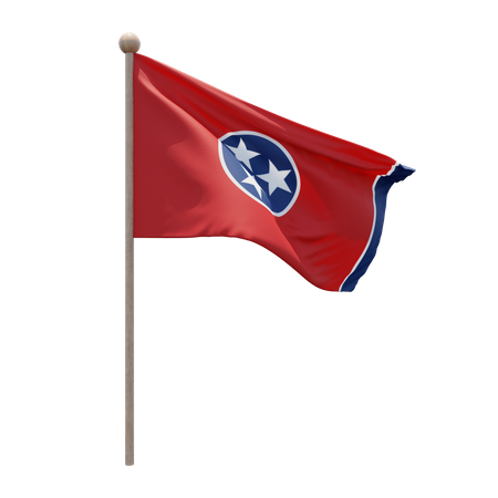 Mât de drapeau du Tennessee  3D Flag