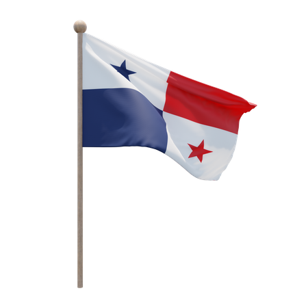 Mât de drapeau du Panama  3D Flag