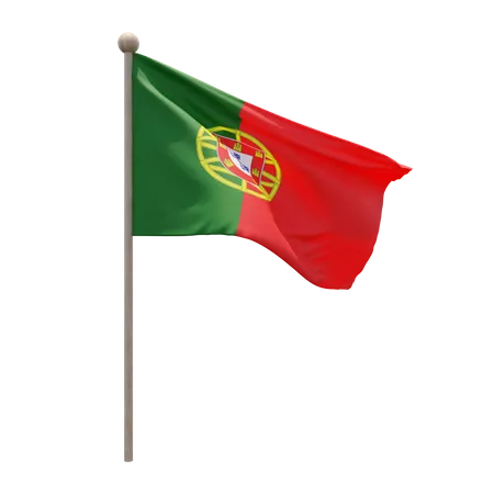 Mât de drapeau du Portugal  3D Flag