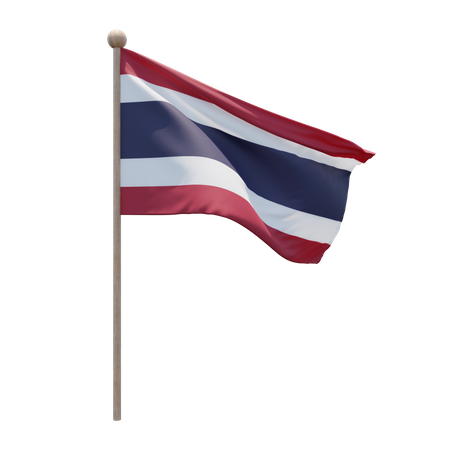 Mât de drapeau de la Thaïlande  3D Flag