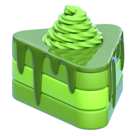 抹茶ケーキ  3D Icon