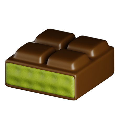 Matcha Chocolate Bar  3D Icon