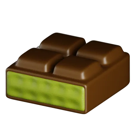 Matcha Chocolate Bar  3D Icon