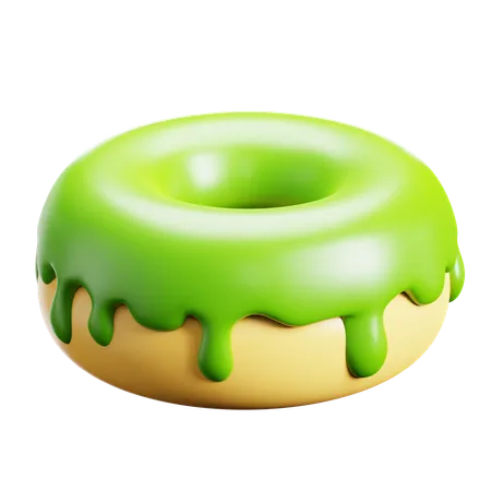 Matcha Donut  3D Icon