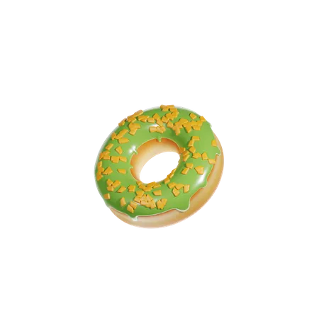 Matcha Donut  3D Icon