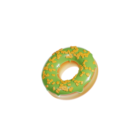 Matcha Donut 3D Icon