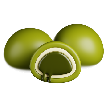 Matcha Mochi Confectionery  3D Icon