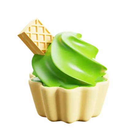 Matcha Muffin  3D Icon