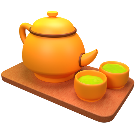 Matcha Tea Pot  3D Icon