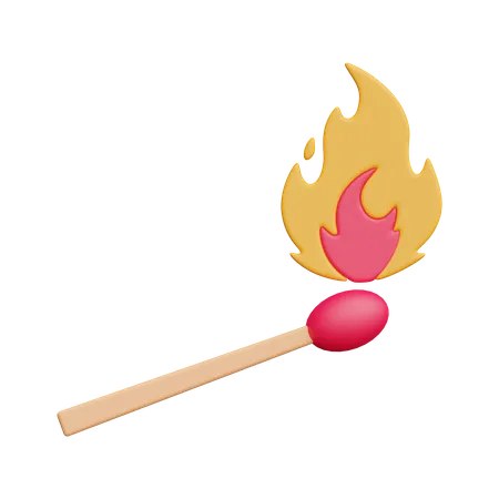 Matchstick  3D Icon