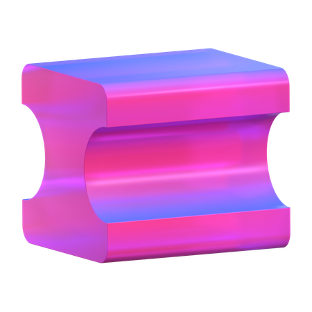 Matel Piece Abstract  3D Icon