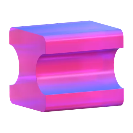 Matel Piece Abstract  3D Icon