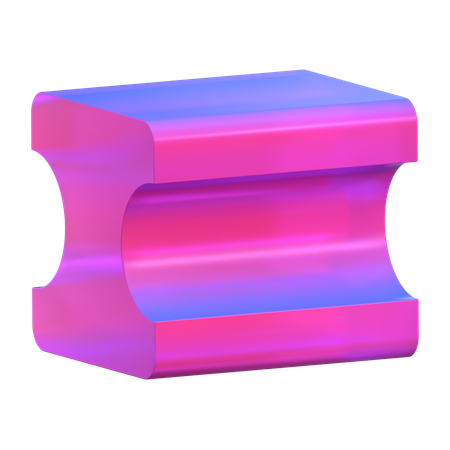 Matel Piece Abstract  3D Icon