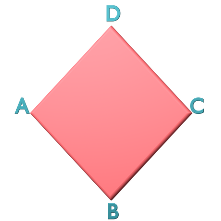 Losango matemático  3D Icon
