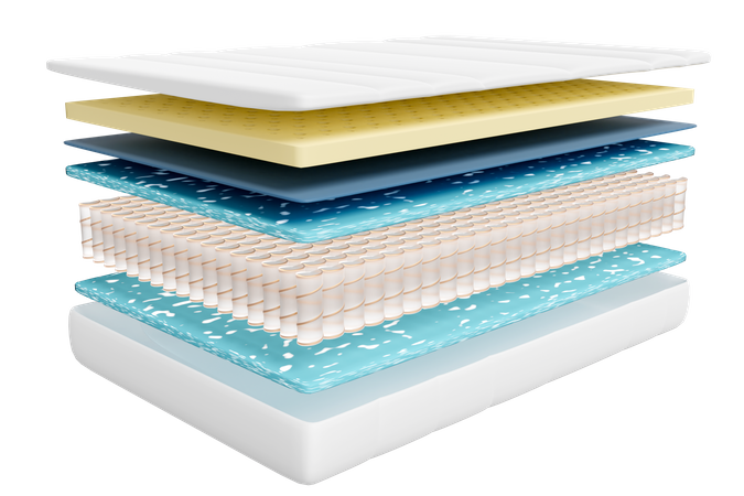 Estructura del colchón de material laminar  3D Icon