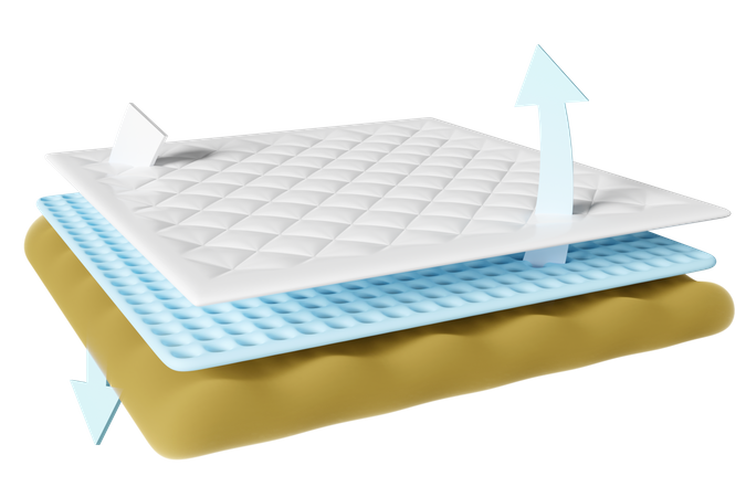 Estructura del colchón de material laminar  3D Icon