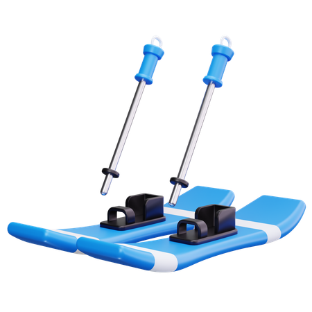 Matériel de ski  3D Icon