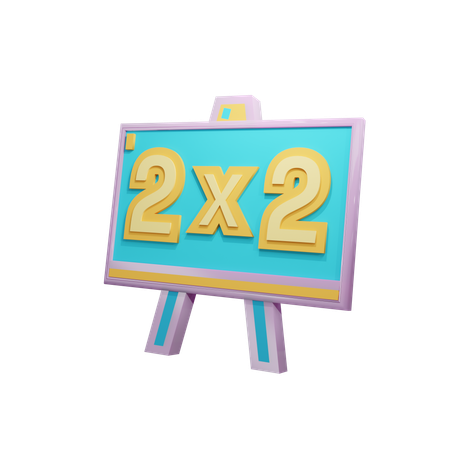 数学ボード  3D Icon