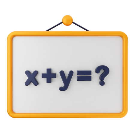 Math Board Education  3D Icon