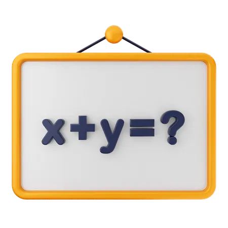 Math Board Education  3D Icon