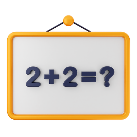 Math Board Education  3D Icon