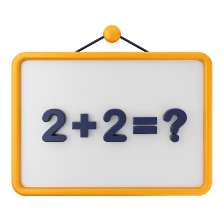 Math Board Education  3D Icon