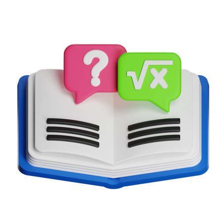 Math Book  3D Icon