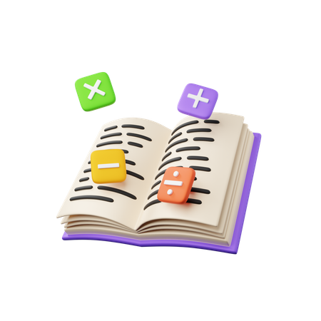 Math Books  3D Icon