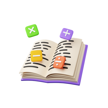 Math Books  3D Icon